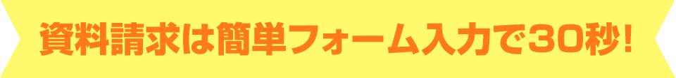 資料請求は簡単フォーム入力で30秒!
