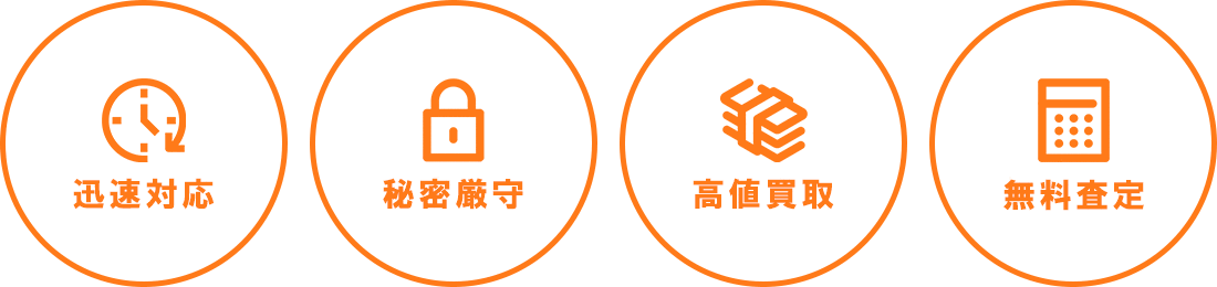 迅速対応 秘密厳守 高価買取 無料査定